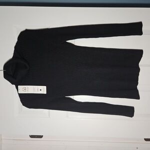V28 Thick Knit Turtle Neck Sweater - Black - Size 2XL